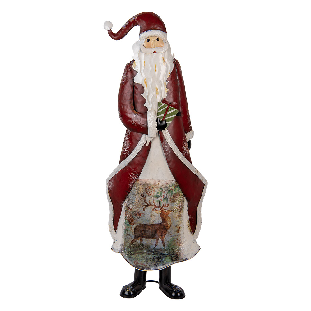 [5Y1317] Décoration de Noël Père Noël Rouge Blanc 33x16x85 cm