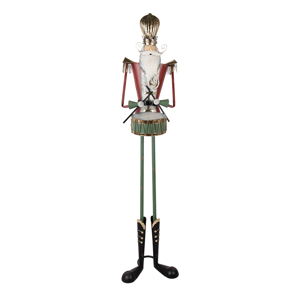 [5Y1324] Deko Nussknacker Rot Grün 38x47x183 cm