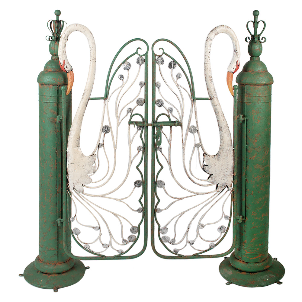 [5Y1345] Decorative gate Green Beige 132x31x138 cm