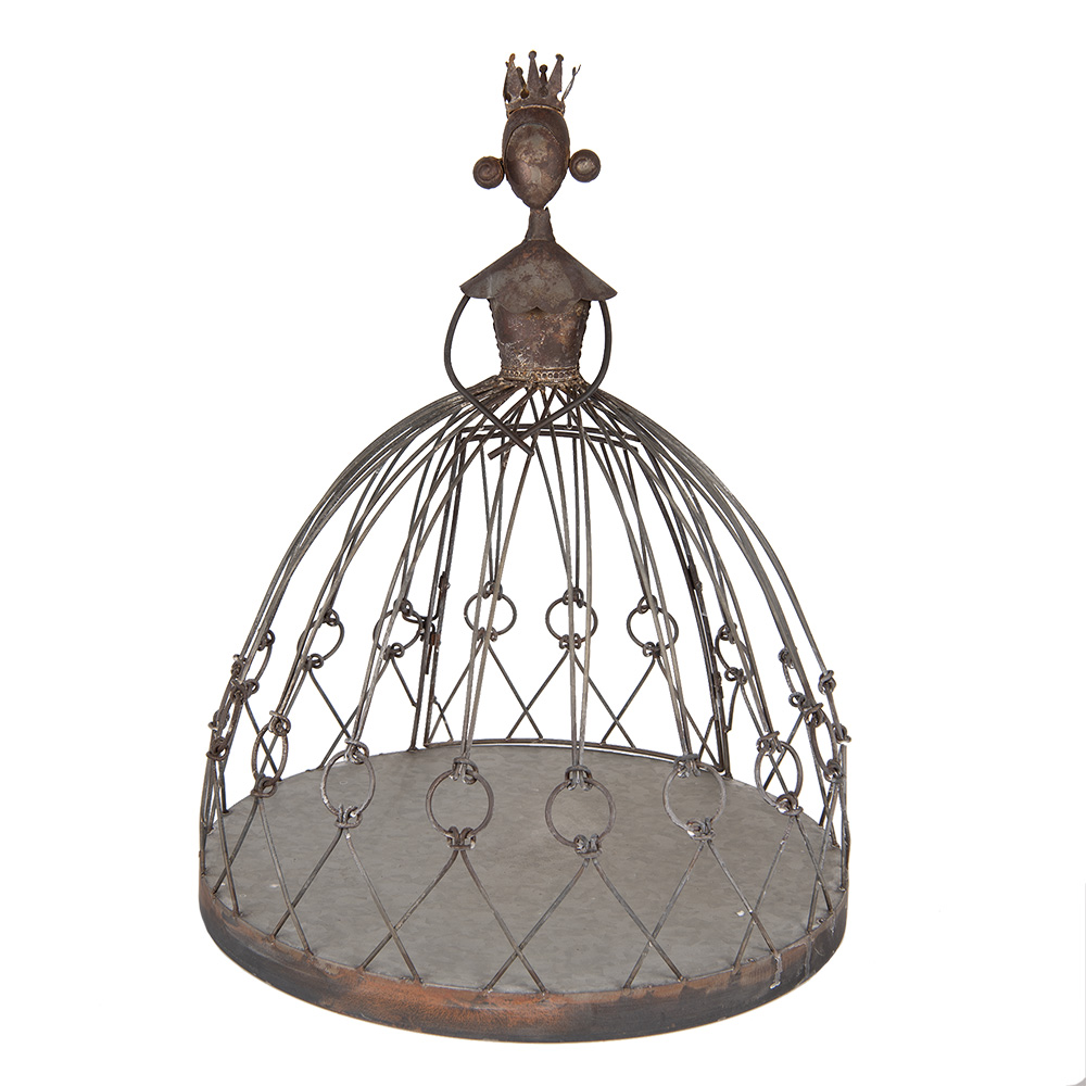 [5Y1357] Porte-plantes debout Marron Gris Ø 44x54 cm