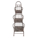 Etagere in Ferro con Cesti Marrone 43x43x116 cm