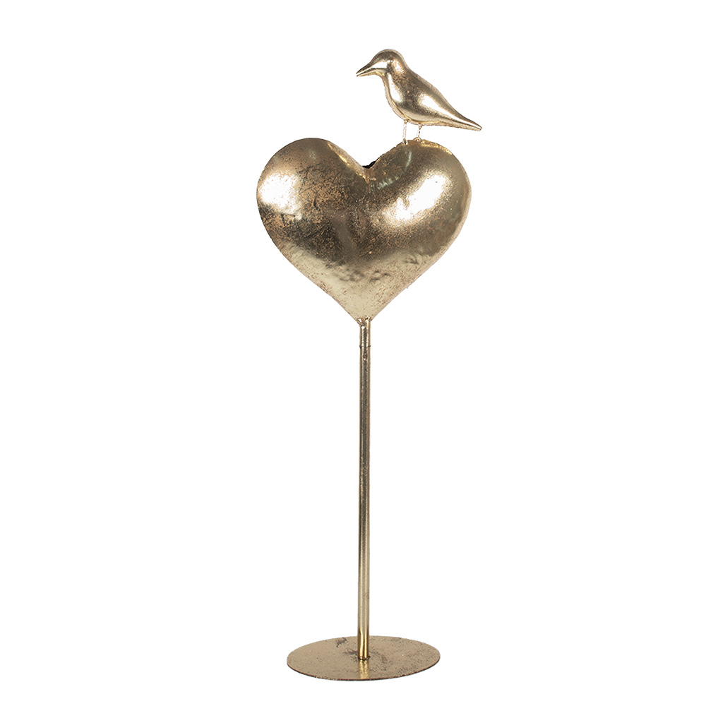 [5Y1373] Decorazione Cuore Color oro 24x11x68 cm