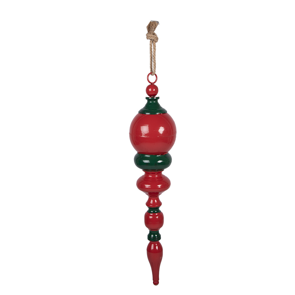 [5Y1401] Ciondolo decorazione Natale Rosso Verde Ø 14x70 cm