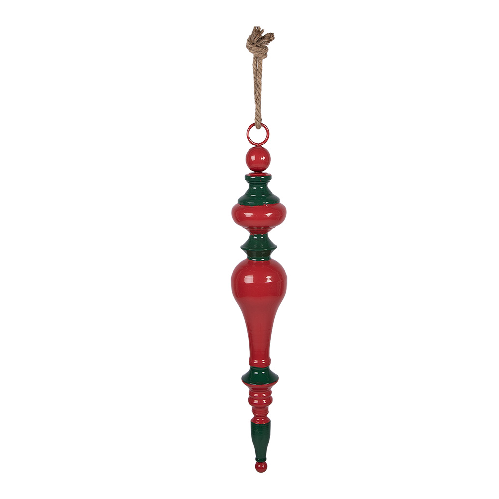 [5Y1404] Pendentif de décoration Noël Rouge Vert Ø 9x57 cm
