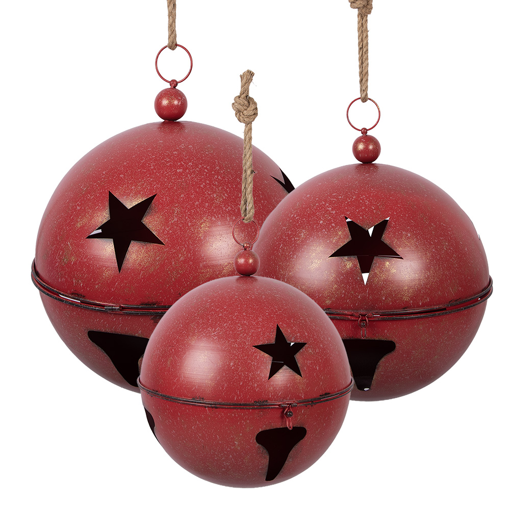 [5Y1405R] Decoratie Campana (3) Rosso Ø 60 / Ø 50 / Ø 40 cm