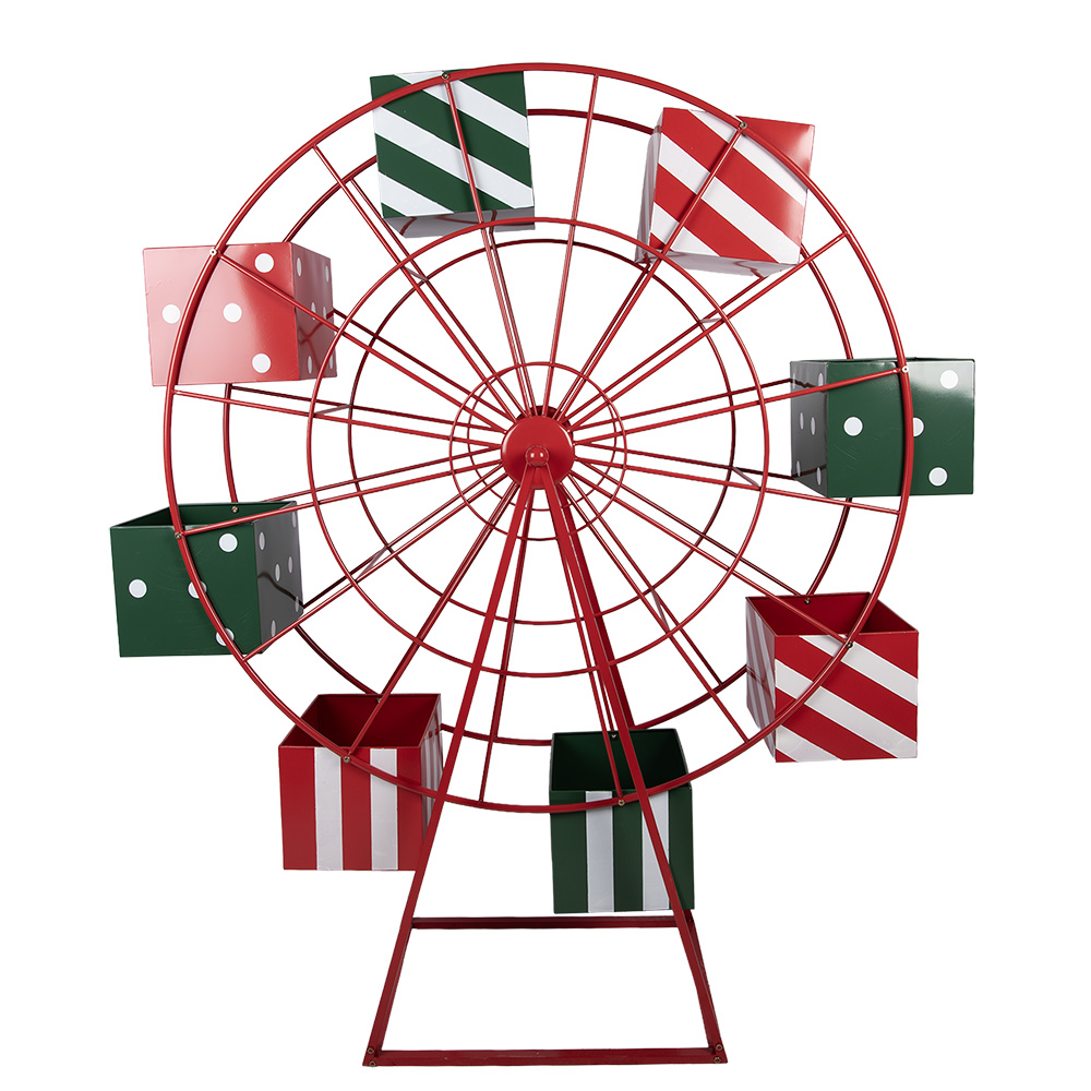 [5Y1409] Dekoration Riesenrad Rot Grün 137x50x160 cm