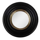 Specchio da Parete Nero Color oro Ø 25x4 cm