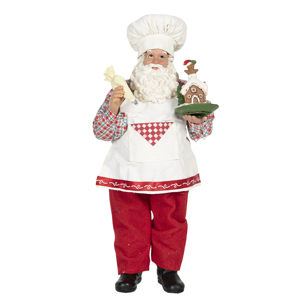 [64648] Decorazioni Natalizie Babbo Natale Rosso, Bianco 13x10x28 cm