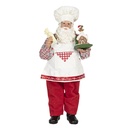 Décoration de Noël père Noël Rouge, Blanc 13x10x28 cm