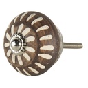 Poignée de porte Marron Ø 4x3 cm / S3 cm