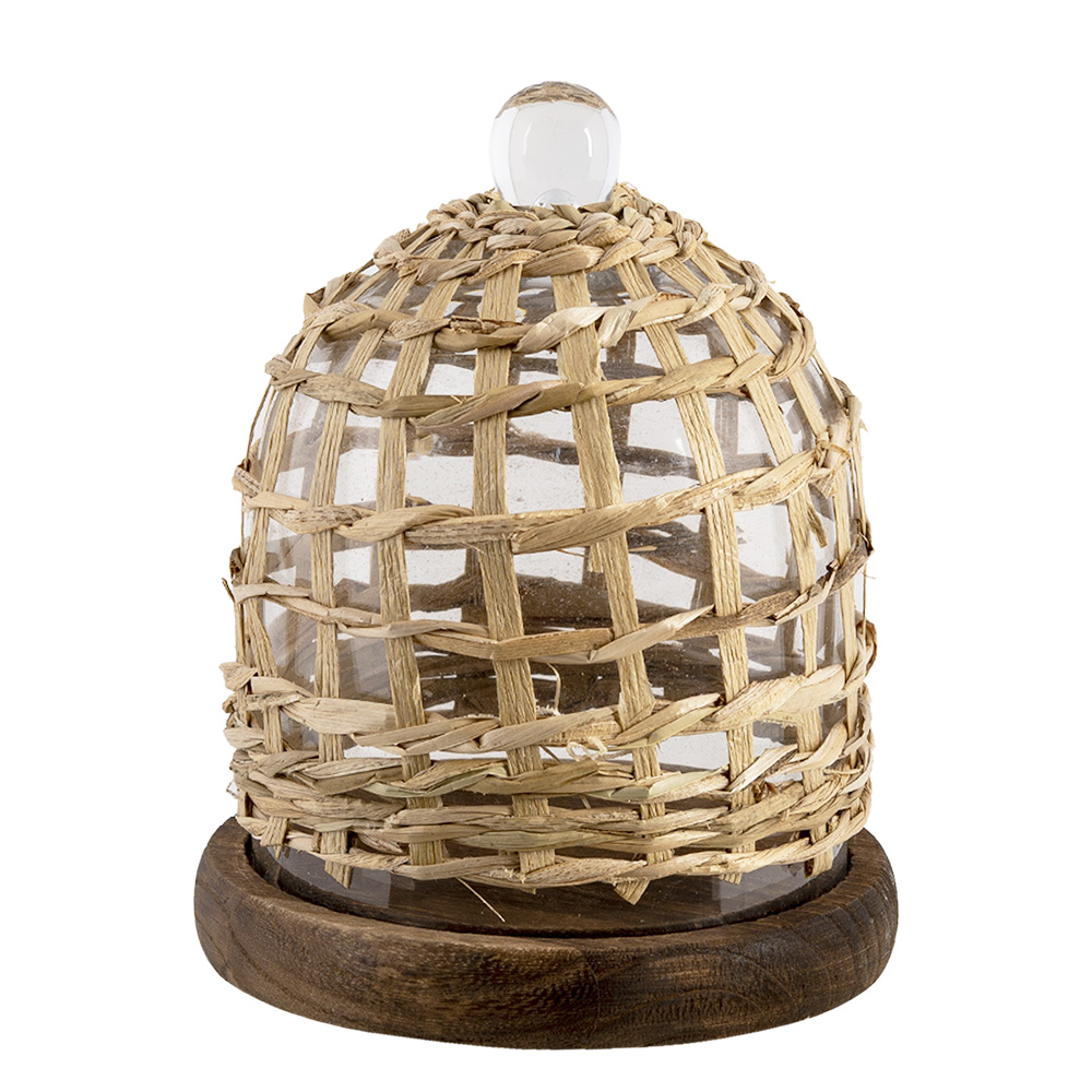 [64813] Cloche en Verre Marron Ø 18x23 cm