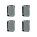 Türknopf 4er Set Transparent 4x3x2 cm / S3 cm