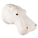 Wand Deko Nilpferd Beige 13x20x15 cm