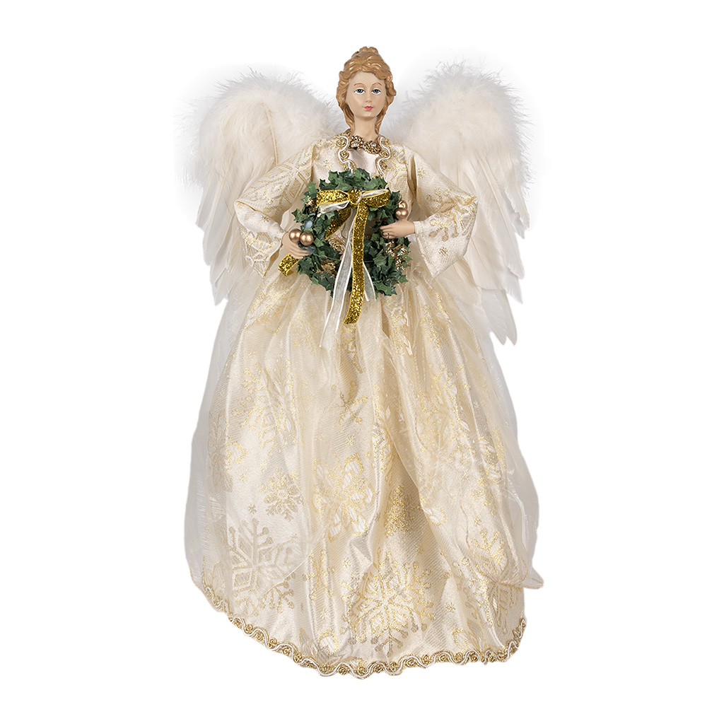 [65219] Image de décoration ange Blanc 28x16x46 cm
