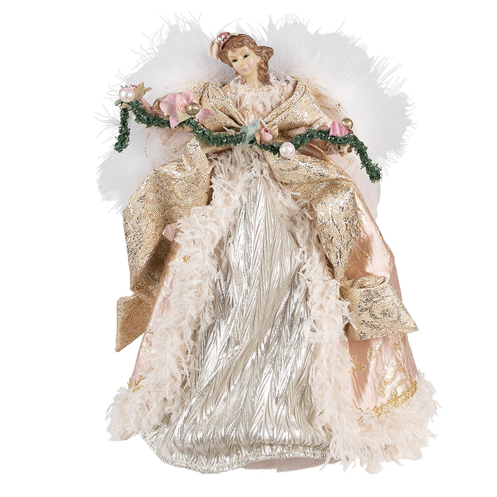 [65263] Decoration Statue Angel Pink 25x20x40 cm