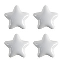 Türknopf 4-er Set Weiß Ø 4x3/6 cm