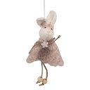 Decorative Hanger Rabbit Pink 8x3x16 cm
