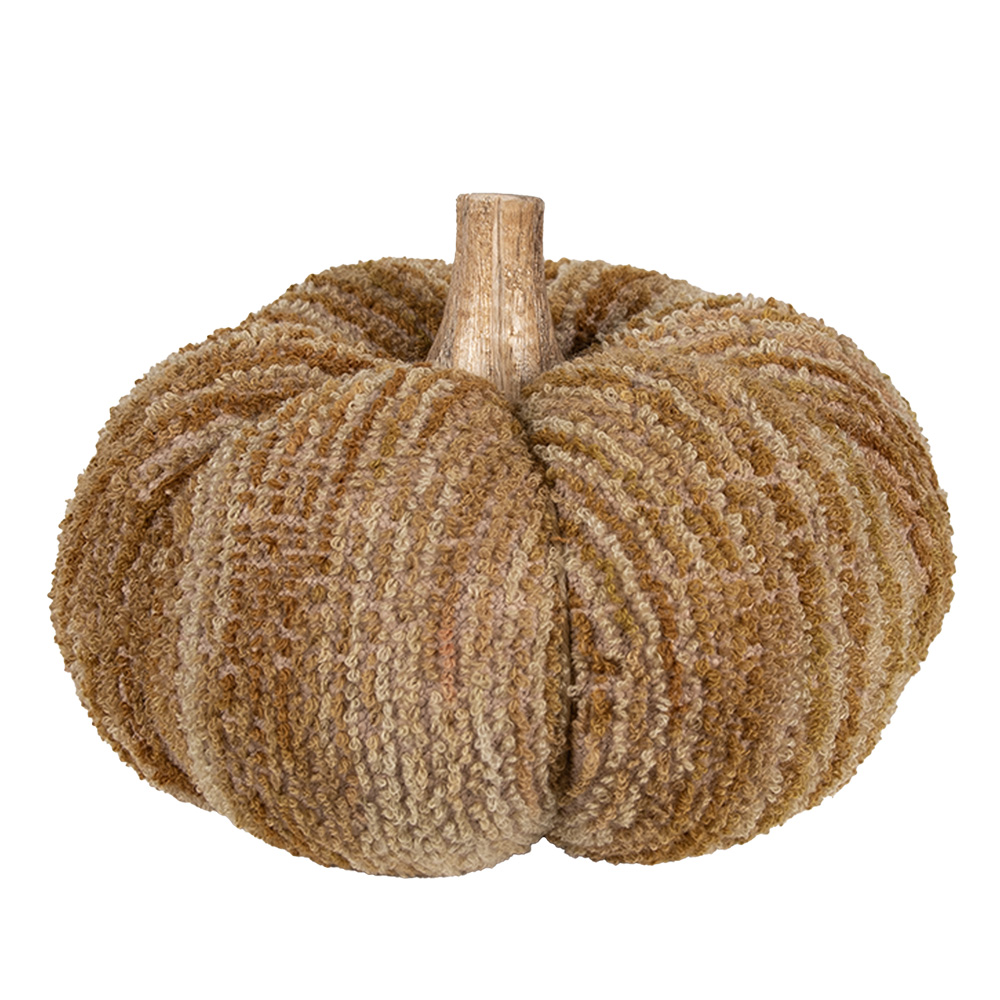 [65434] Décoration Citrouille Marron Beige Ø 20x14 cm