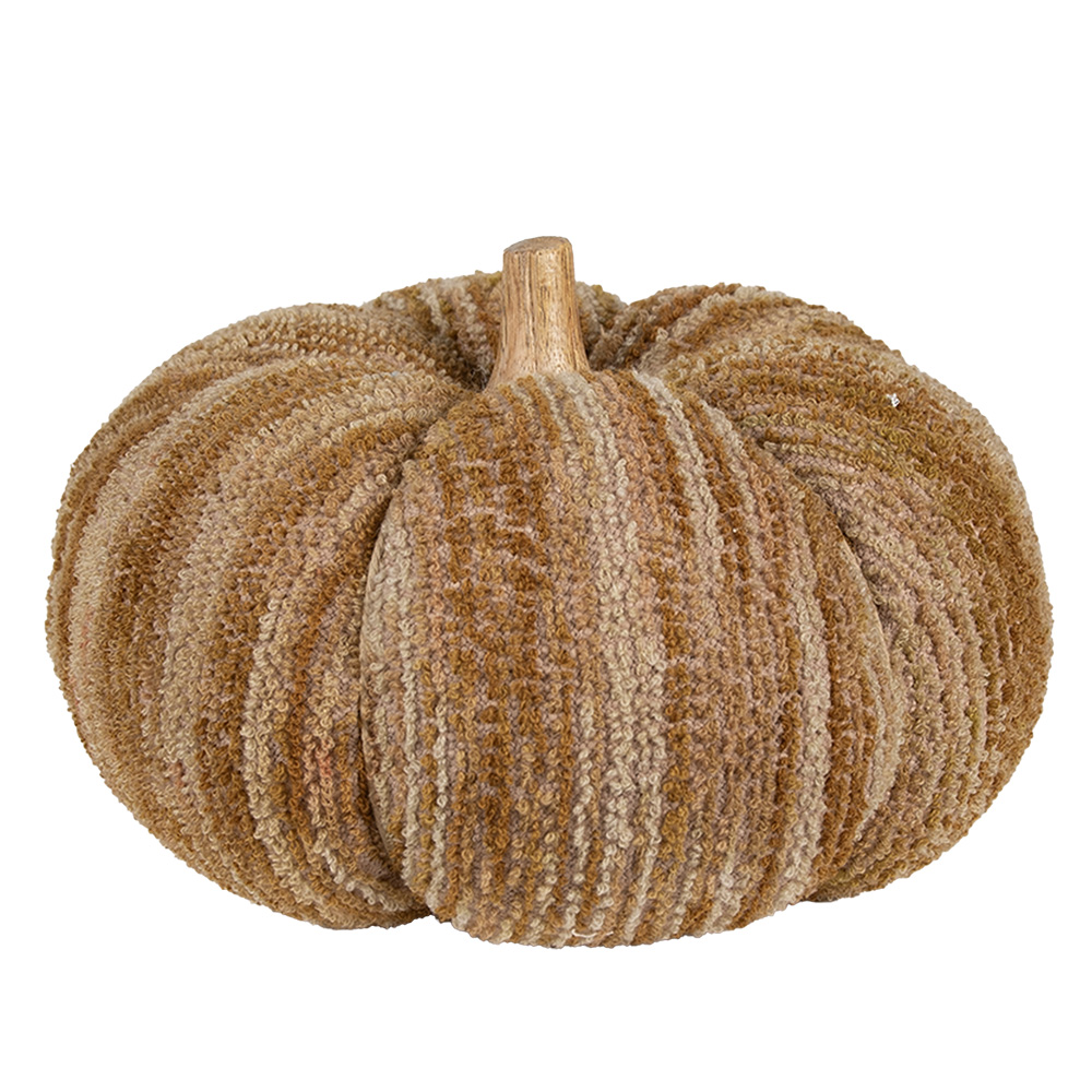 [65435] Décoration Citrouille Marron Beige Ø 25x16 cm
