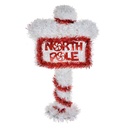 Christmas decoration North Pole Red White 20x8x36 cm