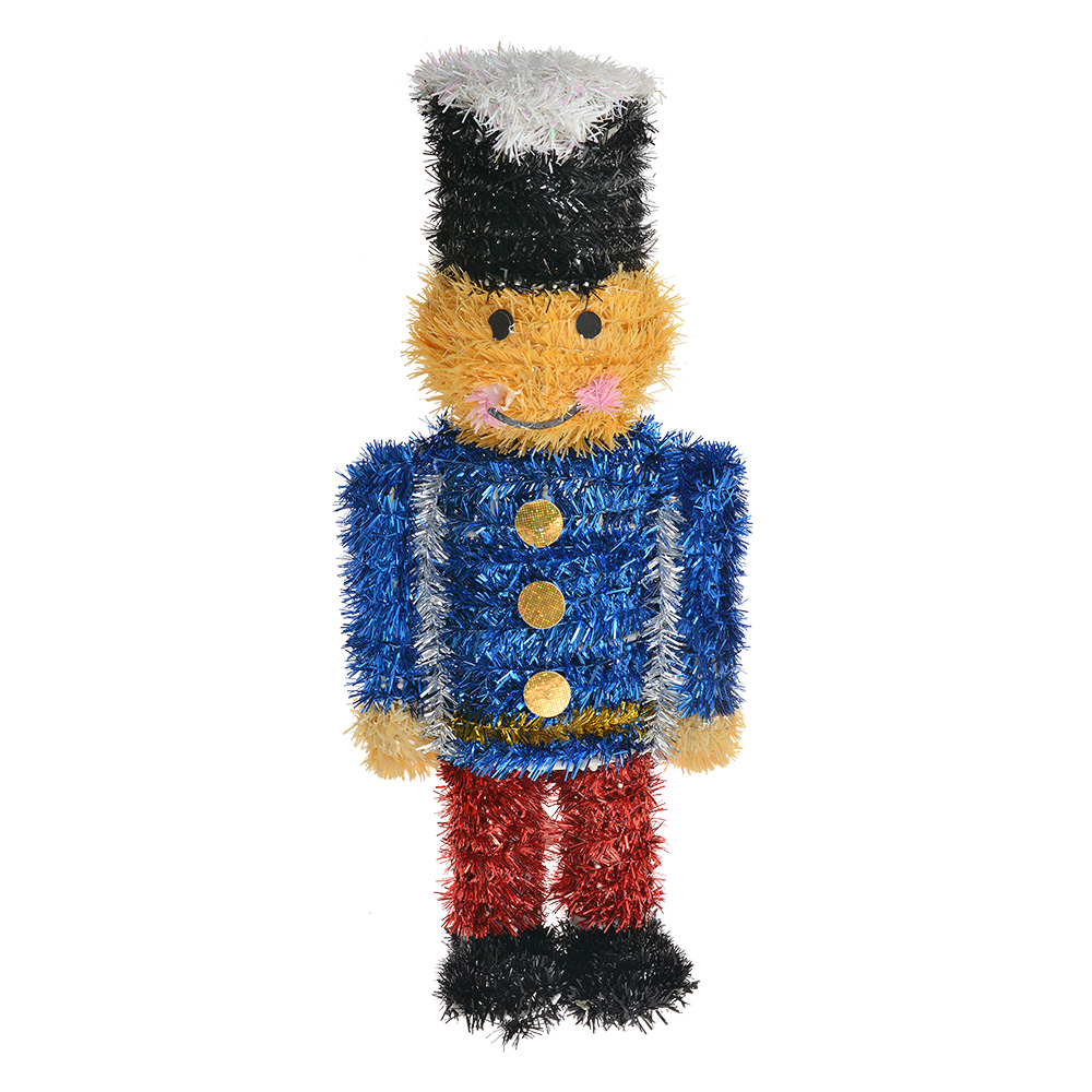 [65492] Decorazione di Schiaccianoci Blu Rosso 15x8x36 cm