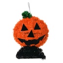 Deko Kürbis Orange Schwarz 13x5x15 cm