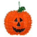 Wall Art Pumpkin Orange Black 27x3x26 cm