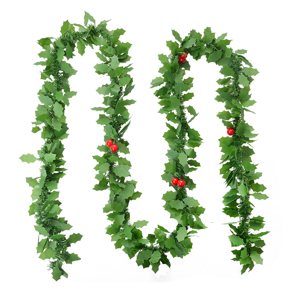 [65521] Decorazione ghirlanda di natale Verde Rosso 200 cm
