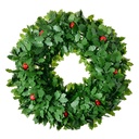 Décoration de Noël Couronne Vert Rouge Ø 40x6 cm