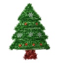 Wall Art Christmas tree Green Red 25x3x35 cm