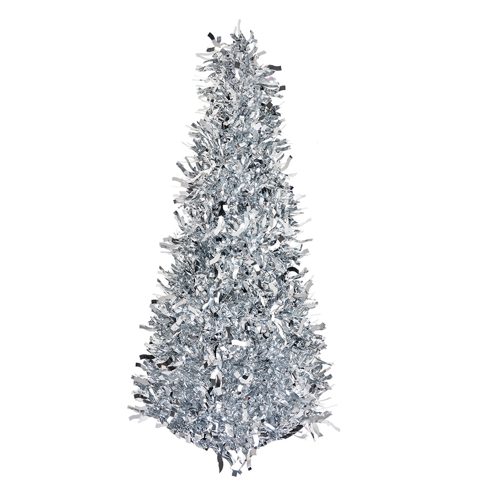 [65537M] Decorazione Albero di Natale Color argento 38 cm