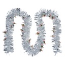 Dekoration girlande Weihnachten Silberfarbig 200 cm