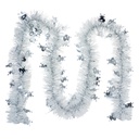 Decorazione ghirlanda di natale Bianco Color argento 200 cm