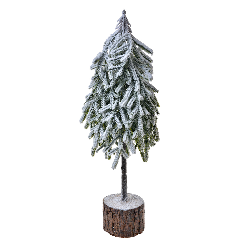 [65579] Artificial Christmas tree Green White 17x14x44 cm