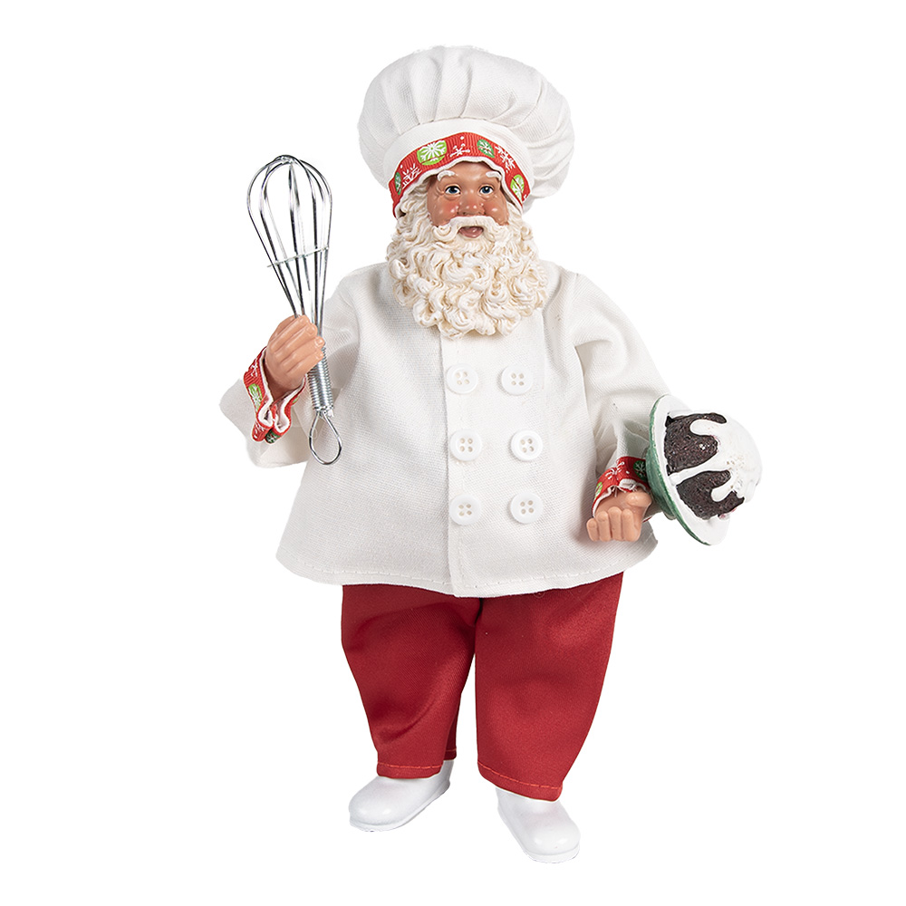 [65584] Decorazioni Natalizie Babbo Natale Bianco Rosso 17x11x27 cm