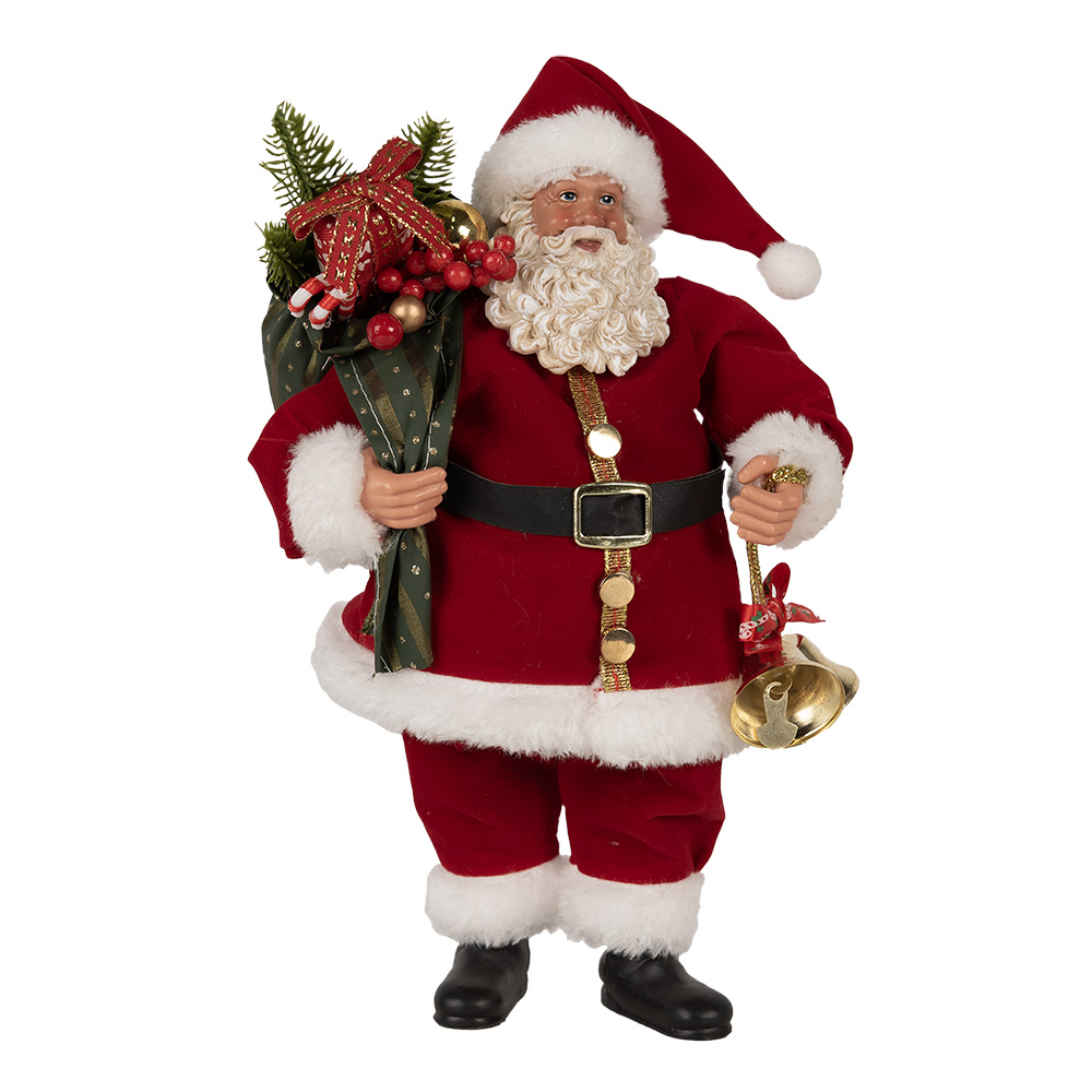 [65597] Decorazioni Natalizie Babbo Natale Rosso Bianco 17x10x27 cm