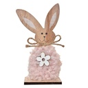 Decoration Statue Rabbit Brown Pink 6x4x14 cm