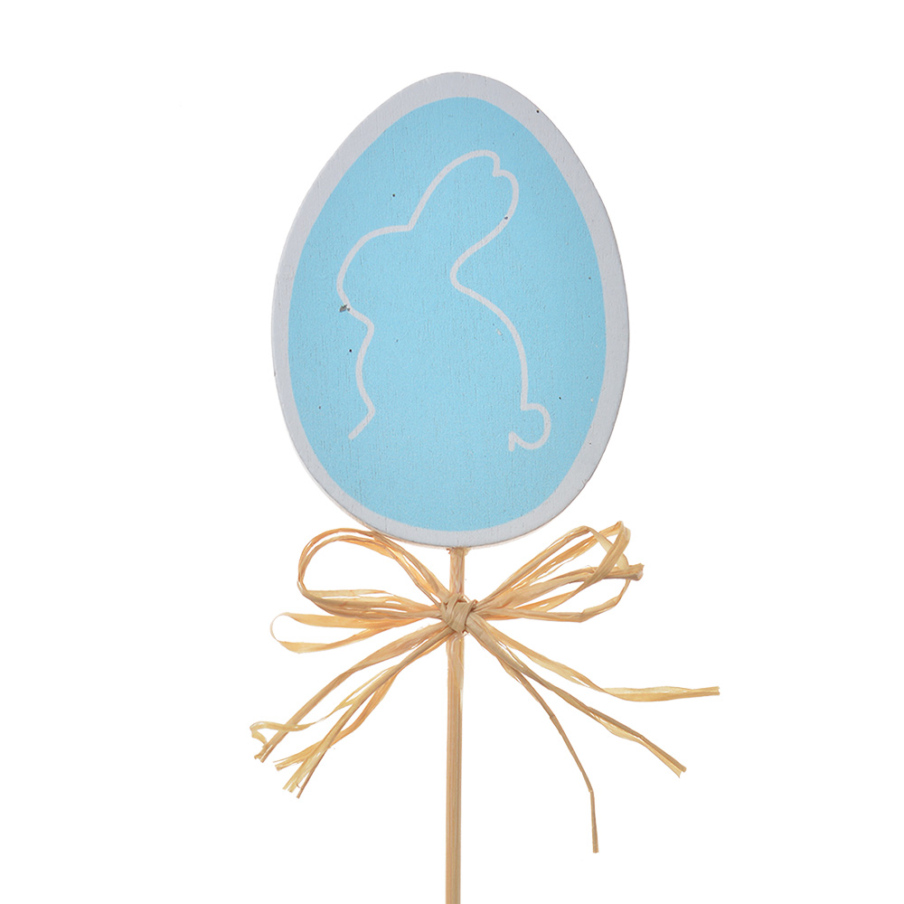 [65652BL] Spina di Fiori Uovo Blu 6x1x30 cm