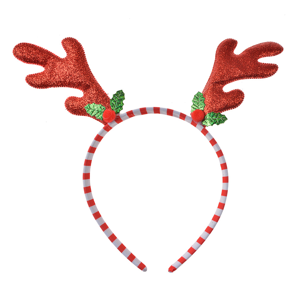 [65688] Hairband With Antlers Red White 20x3x21 cm