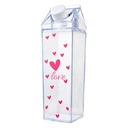 Bottiglia per bere Trasparente Rosso 6x6x20 cm / 500 ml