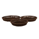 Cesti Portaoggetti (set di 3) Marrone Ø 28x4 / Ø 25x4 / Ø 22x4 cm