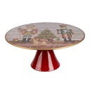 Alzatina Rosso Multicolore Ø 33x14 cm