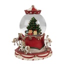 Snow globe with music Christmas tree Red Green Ø 14x19 cm / 3xAAA