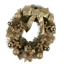 Weihnachtsdeko Kranz Goldfarbig Grün Ø 40x10 cm