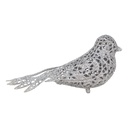 Décoration de Noël Oiseau Couleur argent 16x6x6 cm