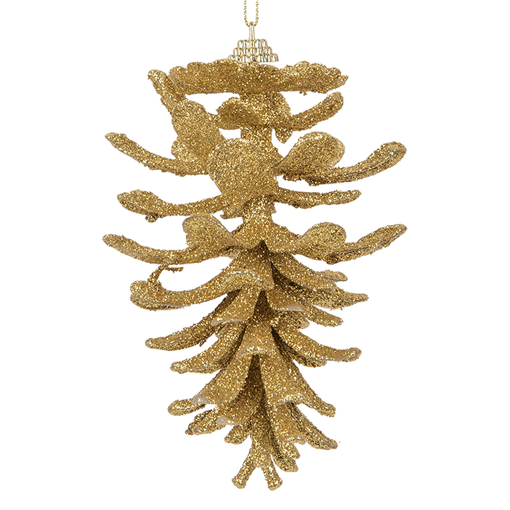 [65792] Ciondolo Decorativo Pigna Color oro Ø 9x15 cm