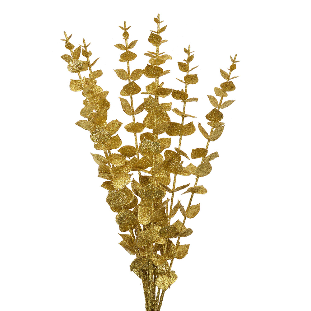[65798] Weihnachtsdeko Ast Goldfarbig 9x8x46 cm