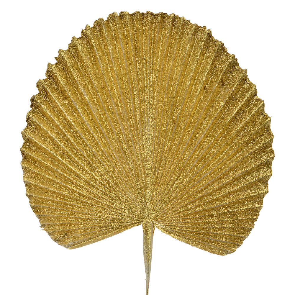 [65807] Décoration Feuille Couleur or 25x1x36 cm