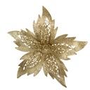 Weihnachtsdeko Blume Goldfarbig Ø 23x5 cm