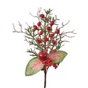 Rami Artificiali Decorazione Natale Rosso Verde 16x6x37 cm